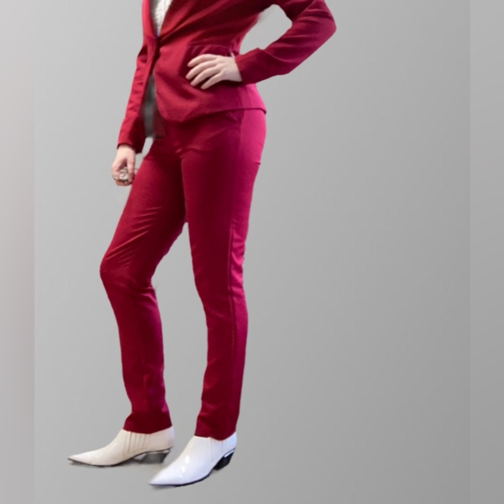 Cranberry Satin Dress Pants, Small